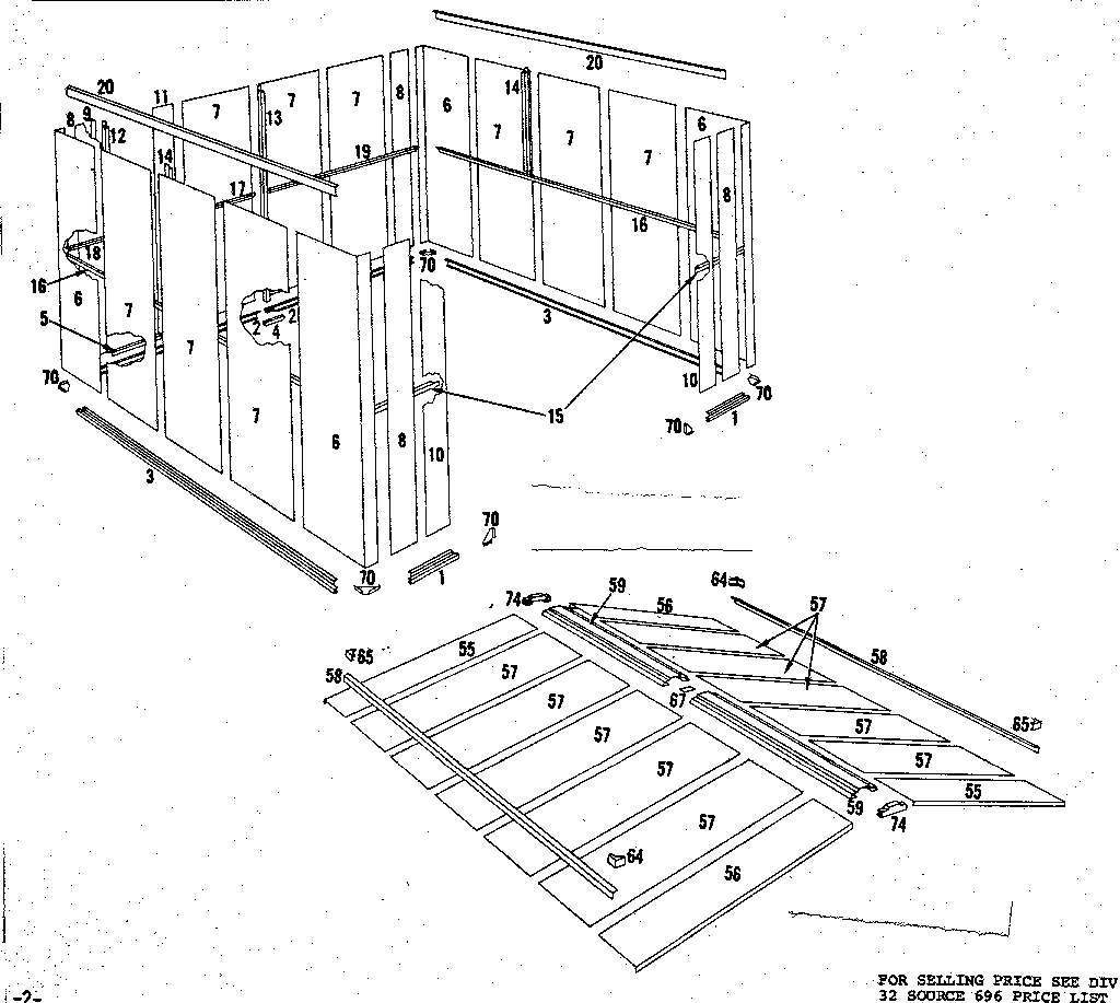 Sears 69660892 frame diagram