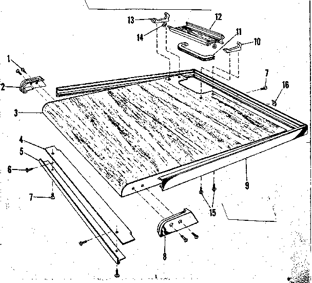 Kenmore 58771360 top details diagram