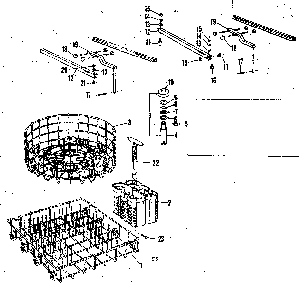 Kenmore 58771360 rack assemblies diagram