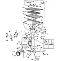 Kenmore 2582323680 grill, burner section and cart diagram