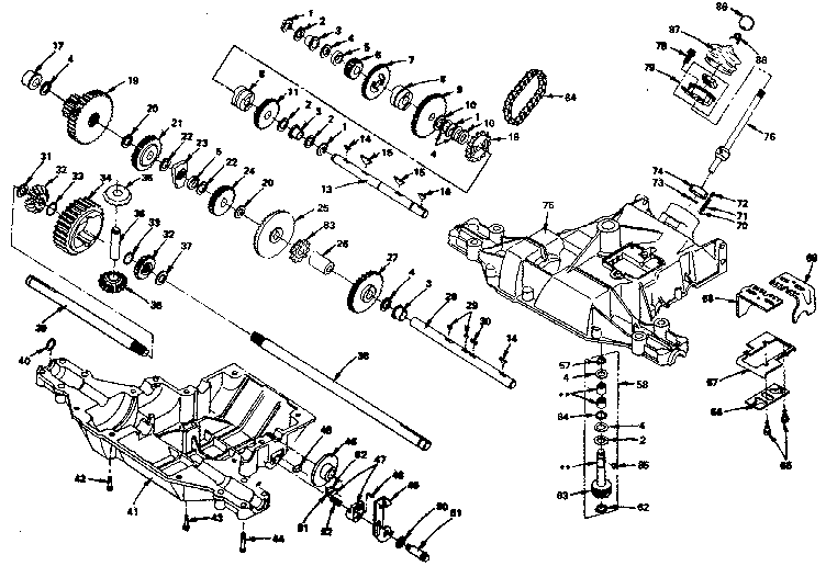 Footedana 4010-9 transaxle diagram
