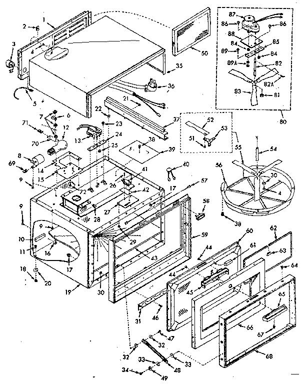 Kenmore 1039927000 oven section diagram