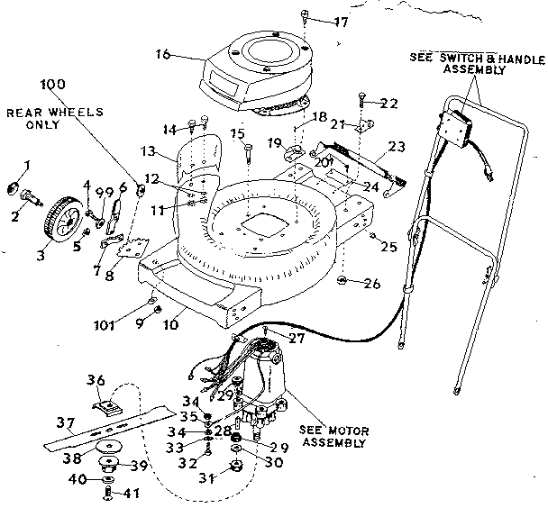 Craftsman 31591400 mower housing diagram