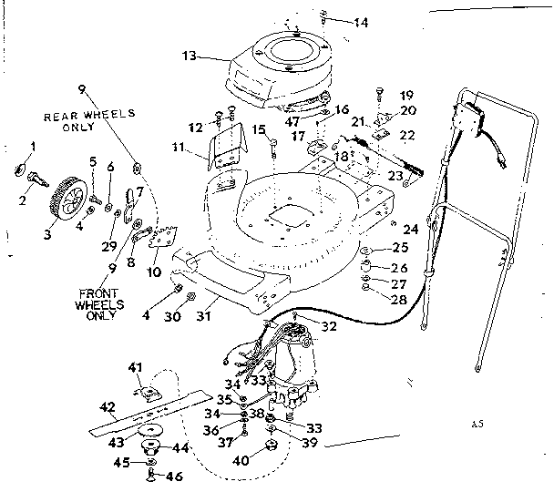 Craftsman 31591401 mower housing diagram