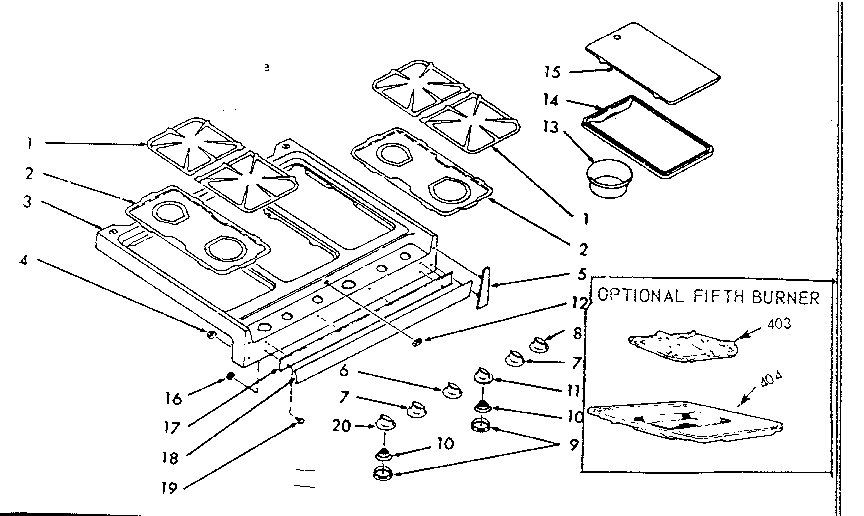 Kenmore 1037486730 main top diagram