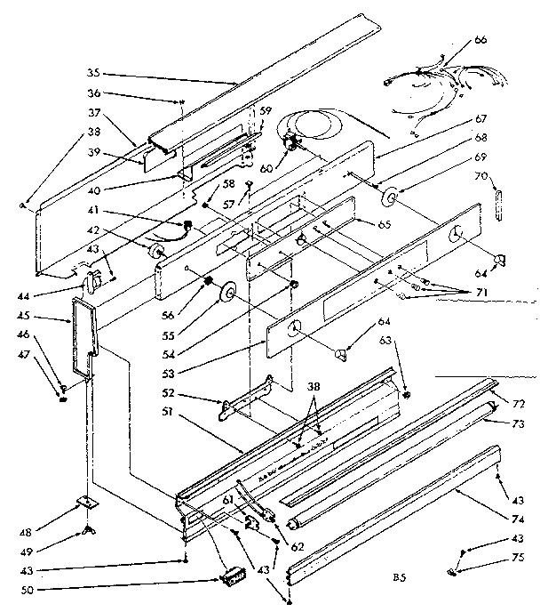 Kenmore 1037486730 backguard diagram