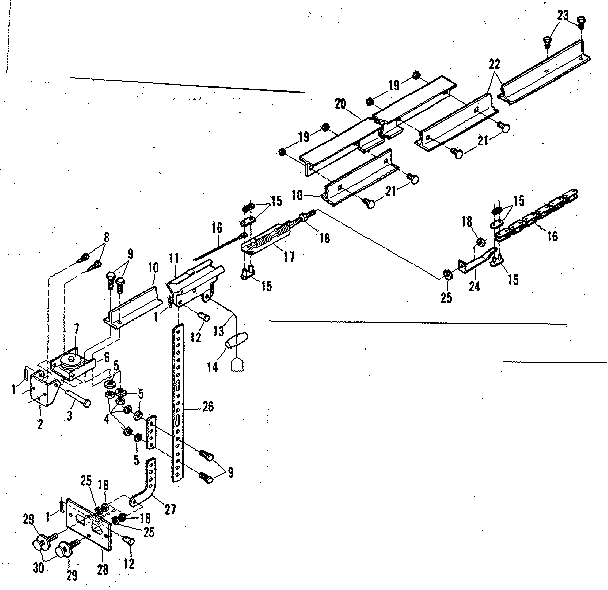 Craftsman 139655553 rail assembly diagram