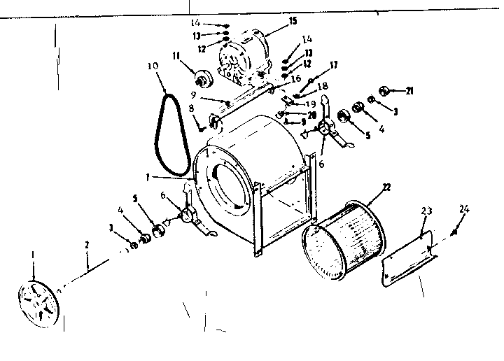 Kenmore 86763981 h-q blower assembly diagram