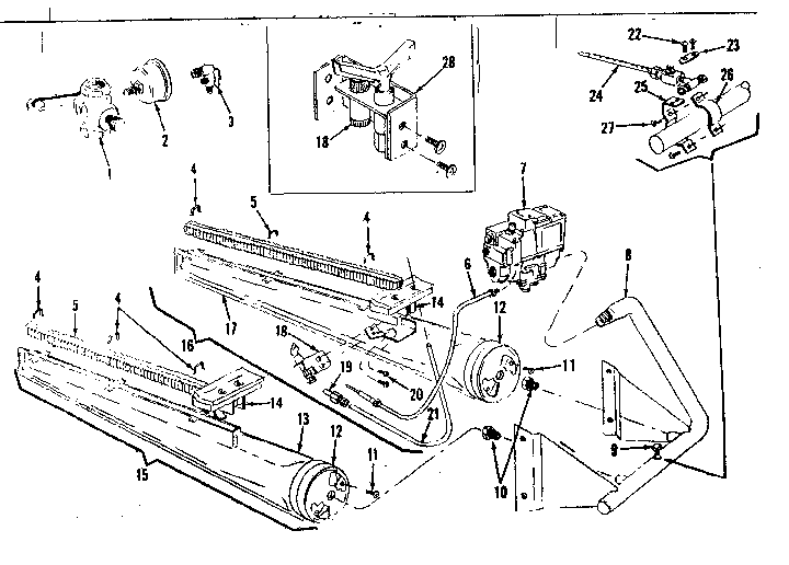 Kenmore 86763981 burner & manifold assembly diagram