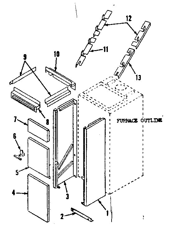 Kenmore 86763981 return air drop diagram