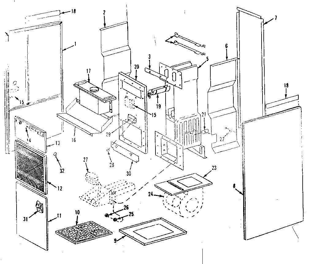 Kenmore 86763981 furnace assemblies - all models diagram