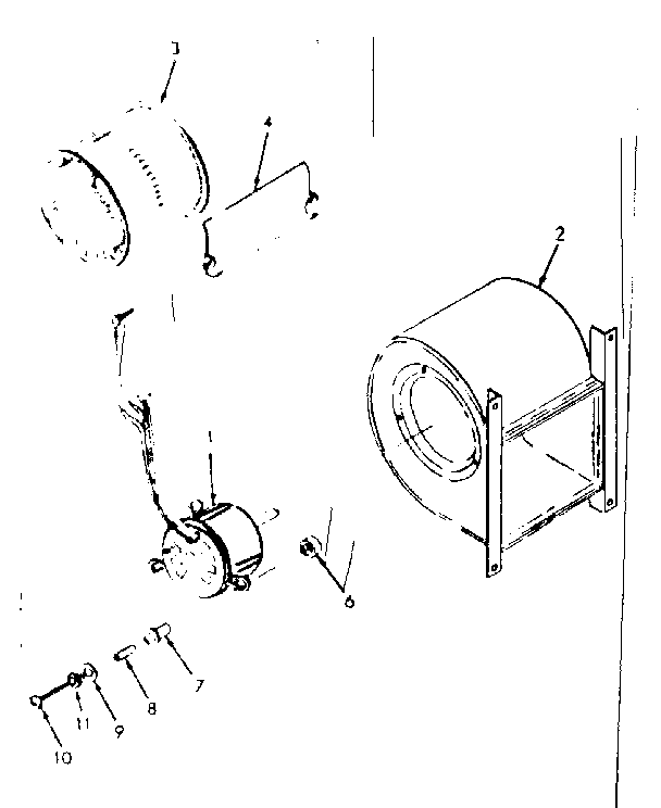 Kenmore 86764691 blower assembly diagram