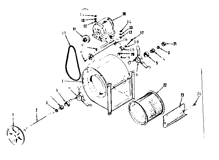 Kenmore 8676484 blower assembly diagram