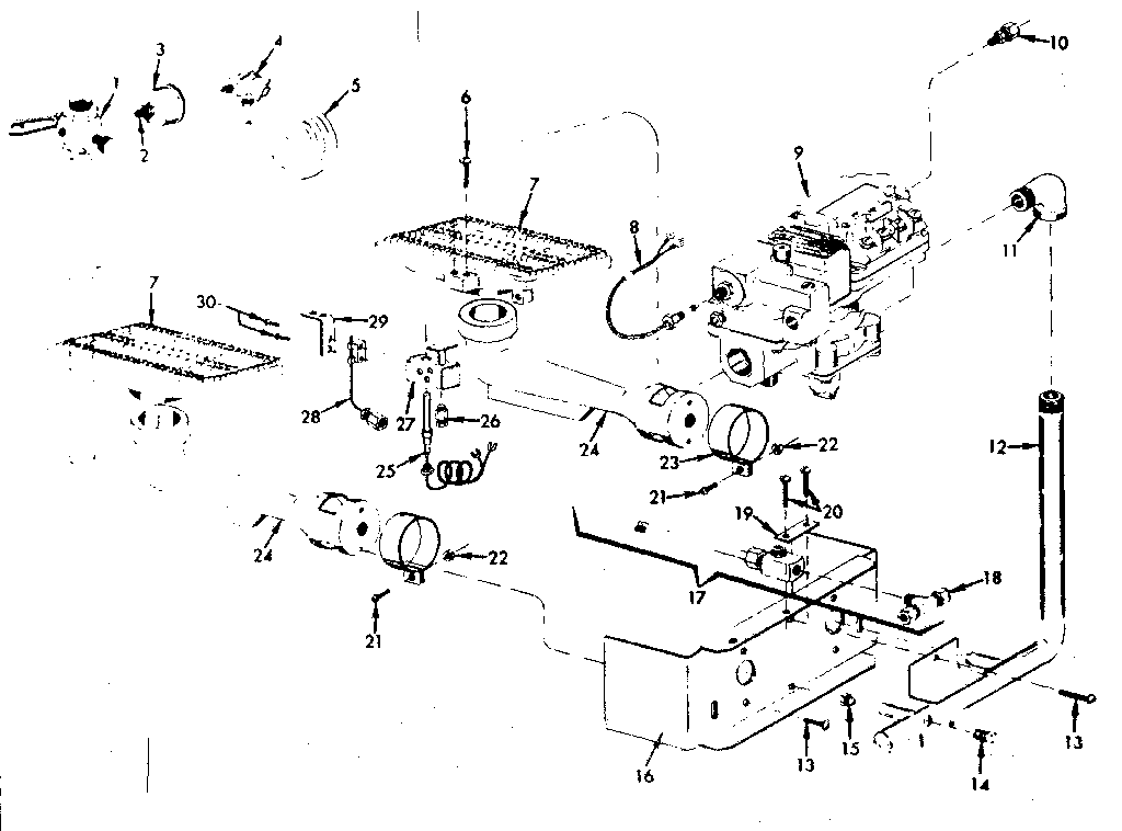 Kenmore 8677236 burner & manifold assembly diagram