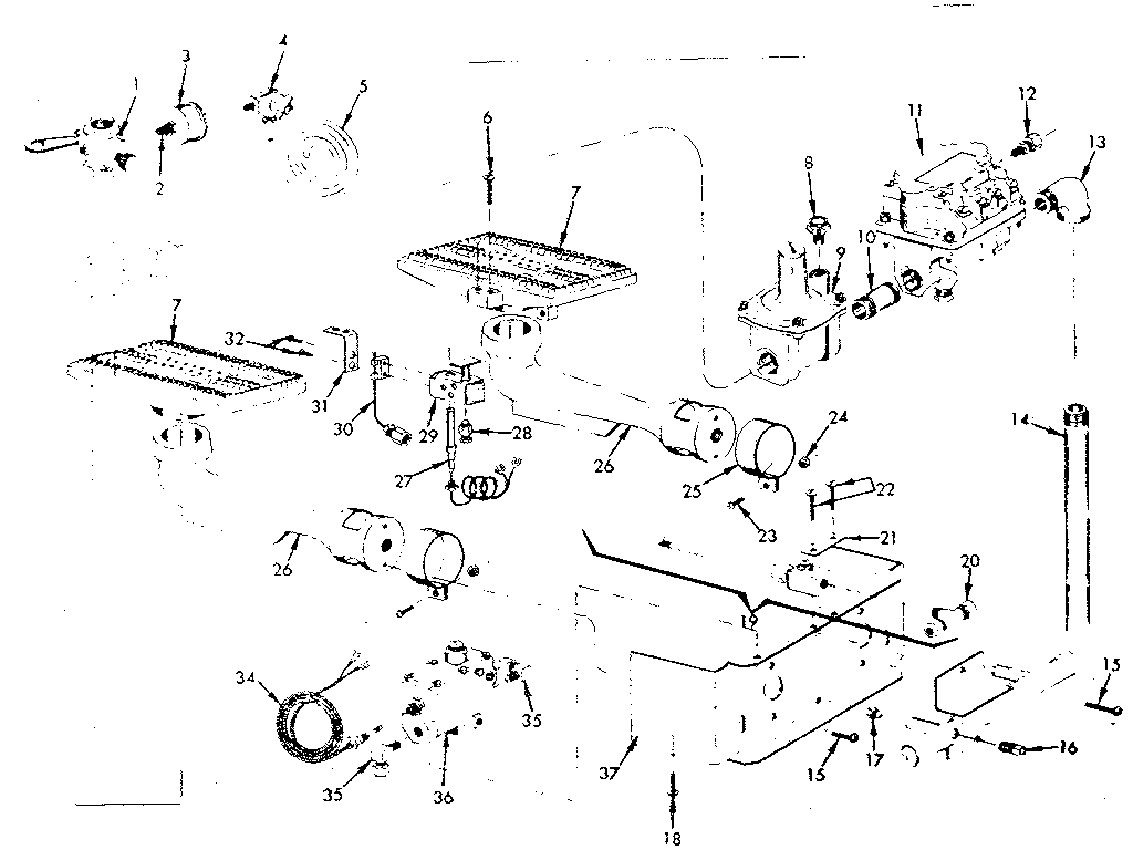 Kenmore 8677236 burner & manifold assembly diagram
