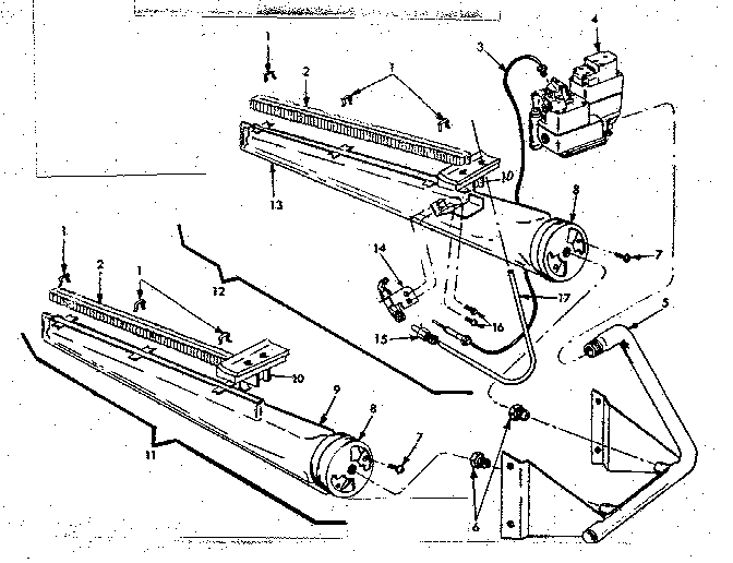 Kenmore 8676611X burner & manifold assembly diagram