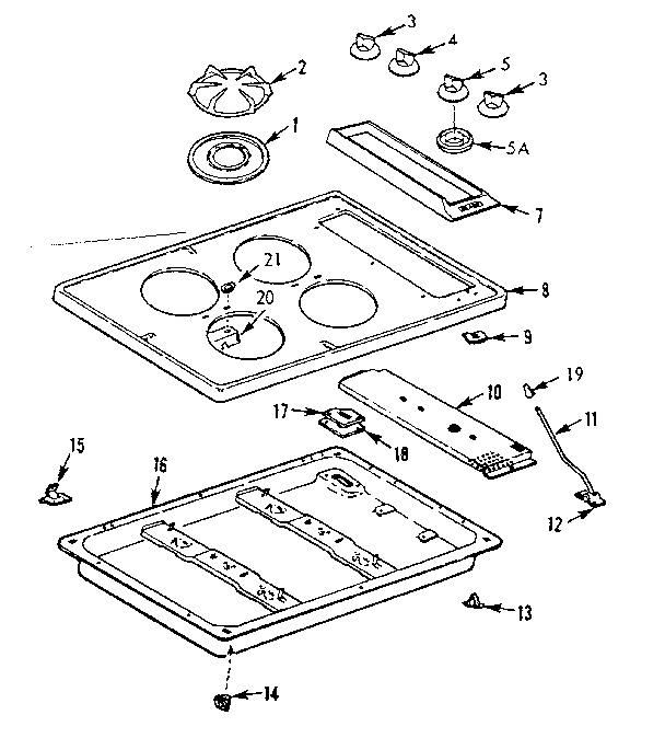 Kenmore 1033346740 maintop diagram