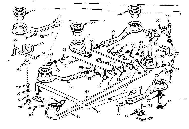 Kenmore 1033367000 burner diagram