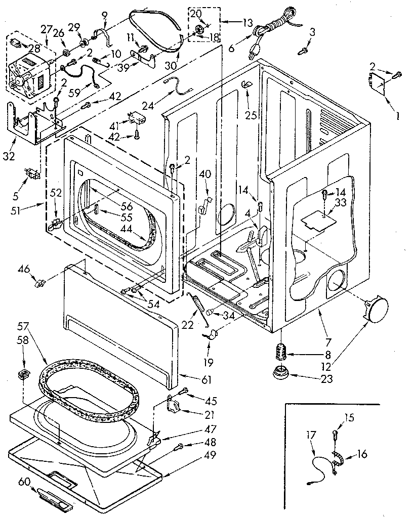 Kenmore 11087982700 cabinet diagram