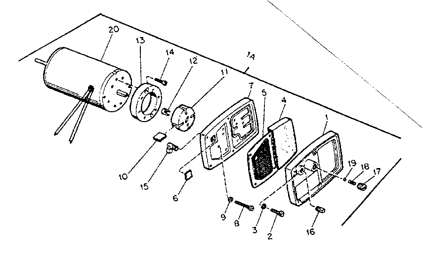 Kenmore 583400040 motor package assembly diagram