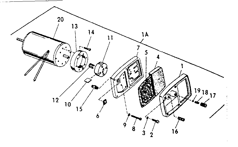 Kenmore 583400050 motor package assembly diagram
