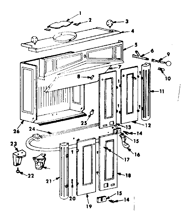 Kenmore 14384530 cabinet diagram
