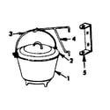 Kenmore 14384530 boston bean pot with crane hook-no. 42-84025 diagram