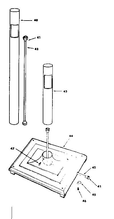 Kenmore 25822449 post assemblies diagram