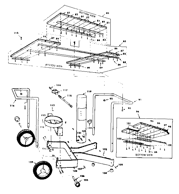 Kenmore 25822449 portable cart assemblies diagram