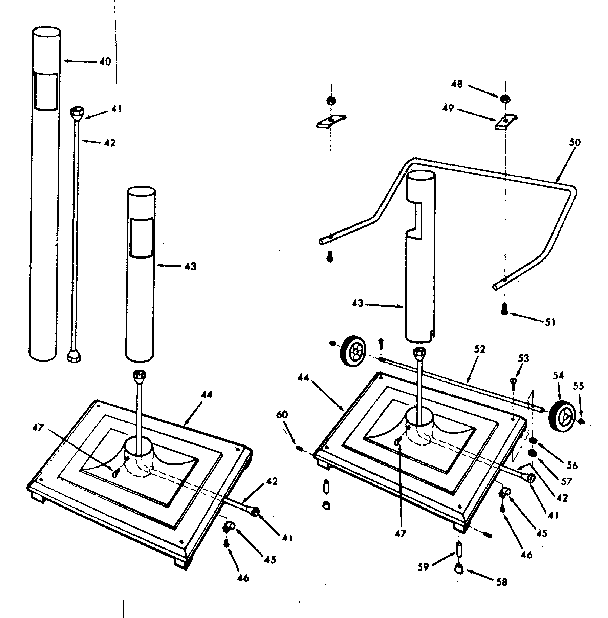Kenmore 25822439 post assemblies diagram