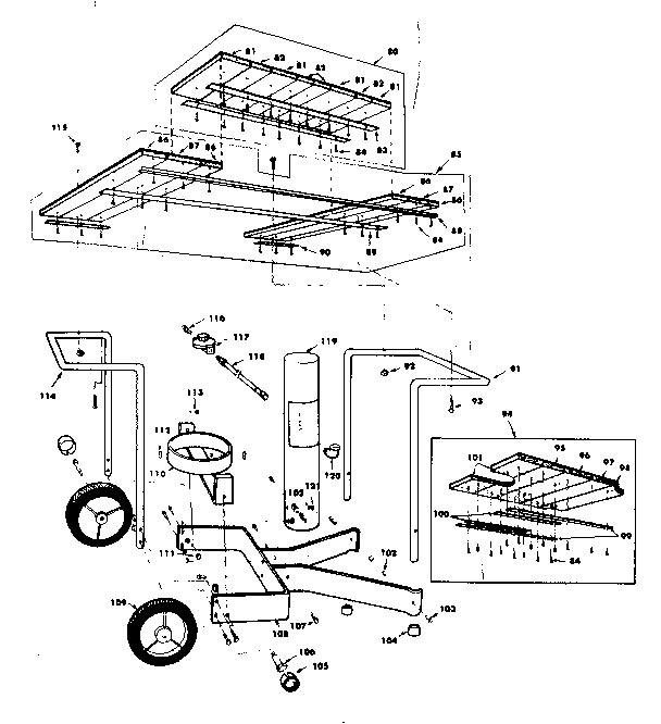 Kenmore 25822722 grill cart parts diagram