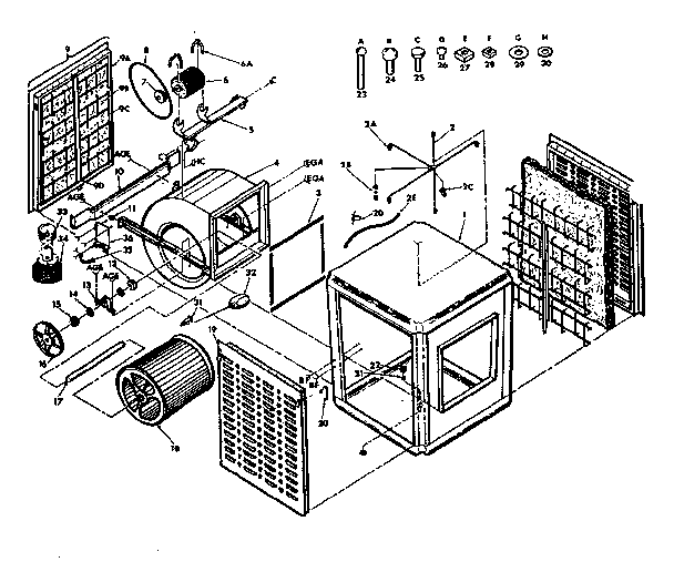 Kenmore 5656123 blower assembly diagram