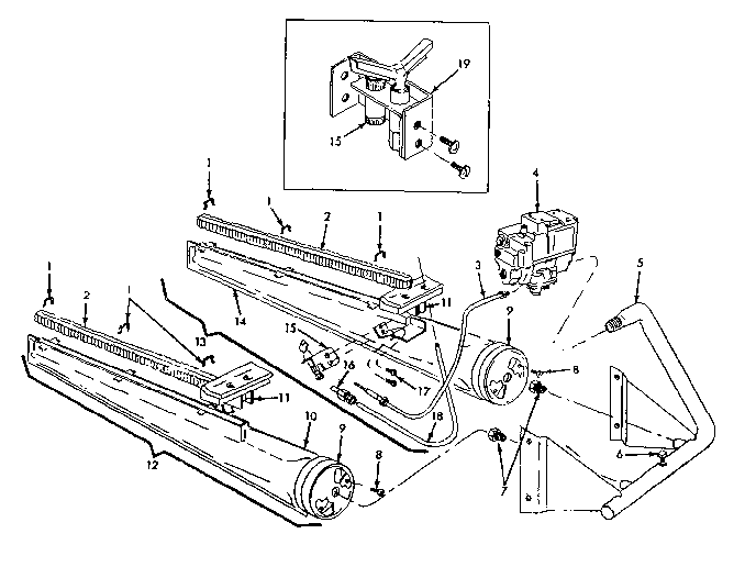Kenmore 8676316 burner & manifold assembly diagram