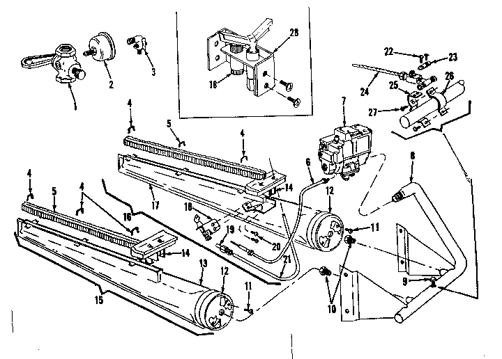Kenmore 8676410 burner & manifold assembly diagram