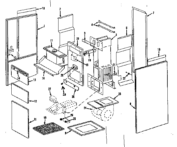 Kenmore 8676410 furnace assemblies - all models diagram