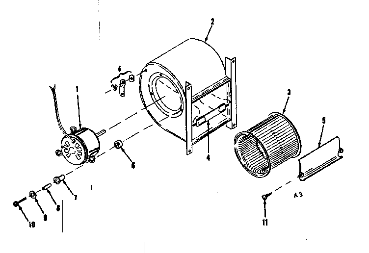 Kenmore 86764121 h-q blower assembly diagram