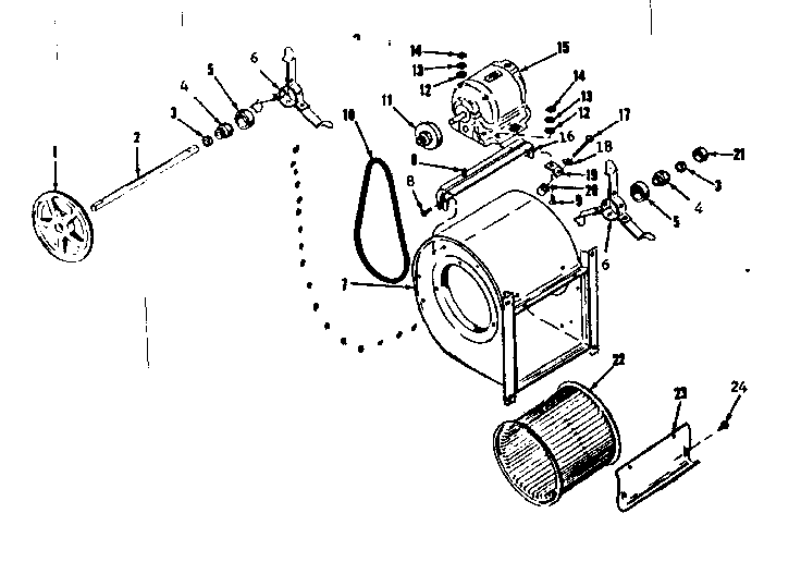 Kenmore 86764121 h-q blower assembly diagram