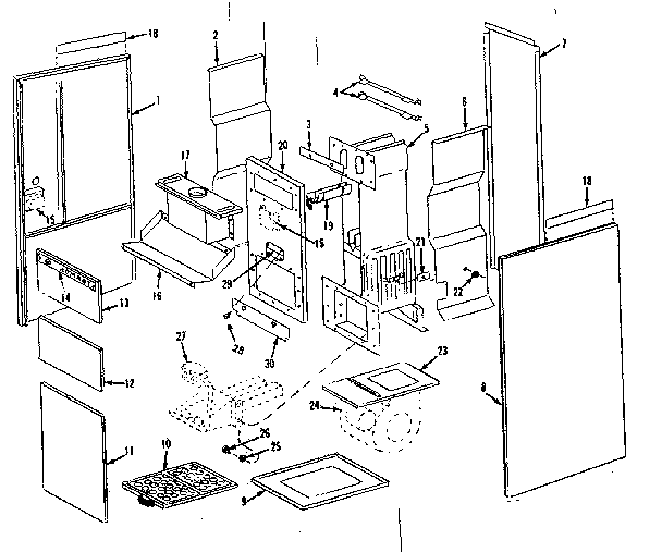 Kenmore 86764121 furnace assemblies diagram