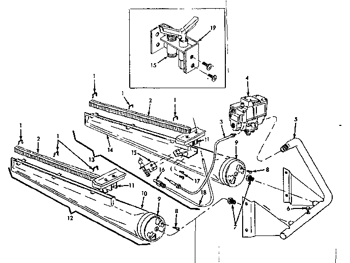 Kenmore 8676464 burner & manifold assembly diagram