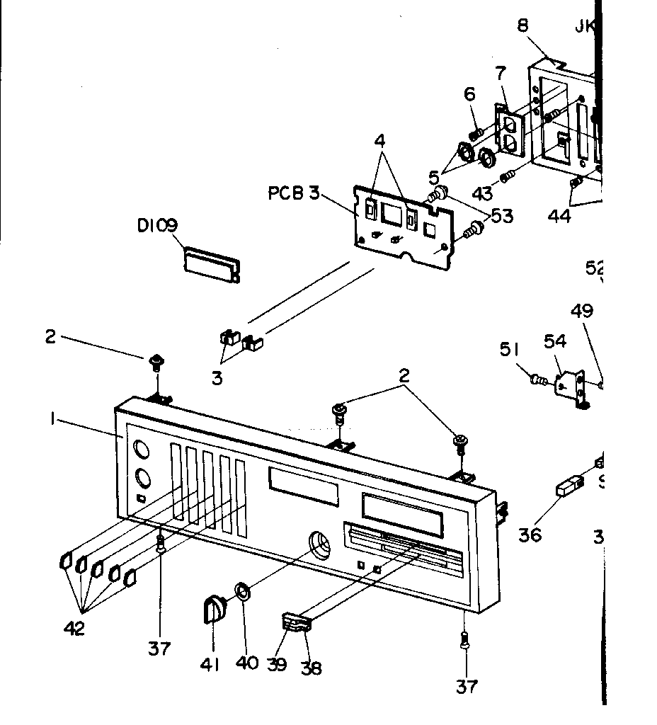 LXI 56492730450 front panel assembly diagram
