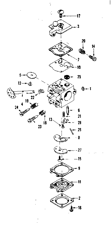 Craftsman 358352010 carburetor no. 35002 diagram