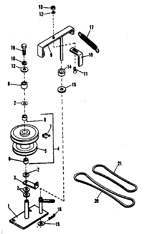 Haban 4-24570 pulley housing assembly diagram