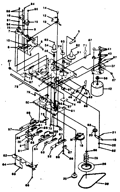 LXI 13291889451 cassette mechanism view (play record) diagram