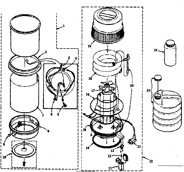 Distiller-Shetland WD-1 unit parts diagram