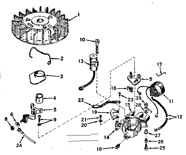 Craftsman 21758513 magneto no. 610797 diagram