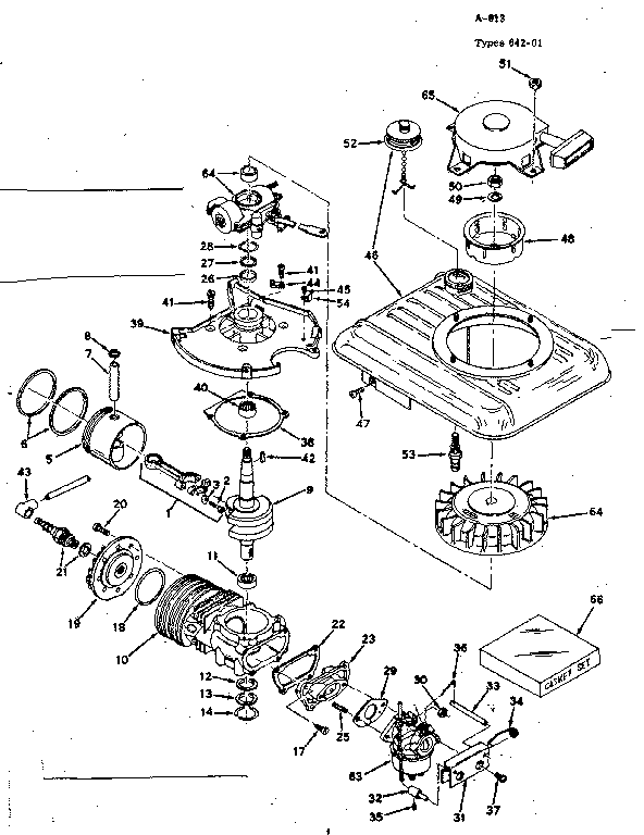 Craftsman 21759860 motor assembly diagram