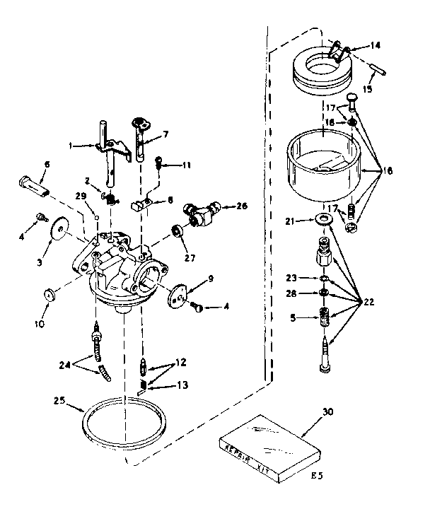 Craftsman 21759860 carburetor no. 631477 diagram