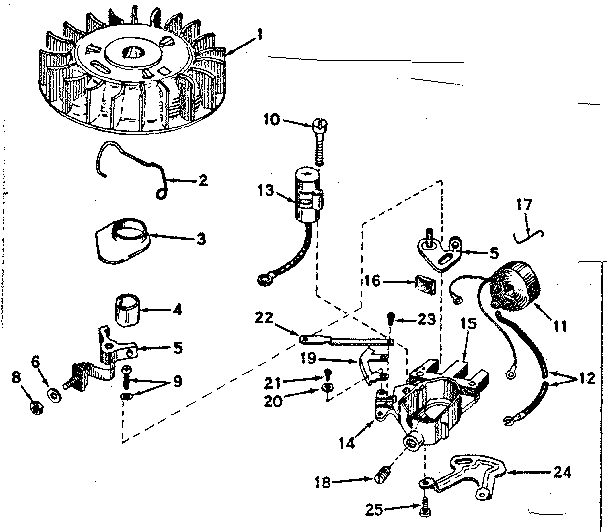 Craftsman 21759860 magneto no. 610777 diagram