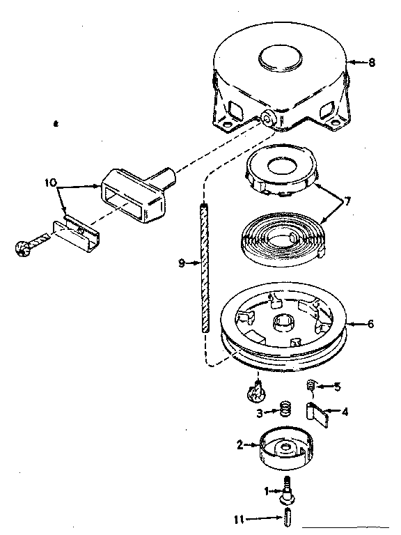 Craftsman 21759860 rewind starter no. 590420 diagram