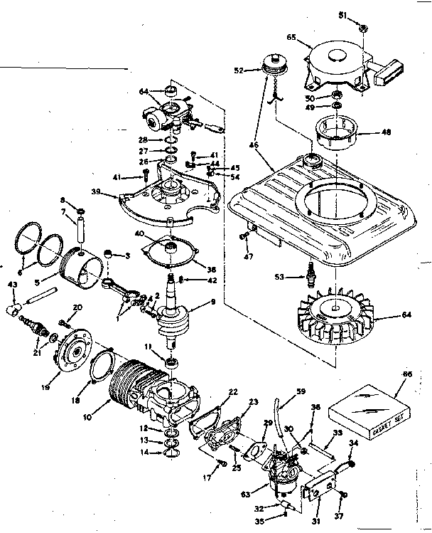 Craftsman 21759861 engine assembly diagram